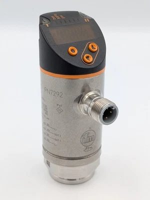 NEW ifm PN7292 Pressure Sensor w/Display, 0 - 100 bar, 1/4" NPT, 18-30 VDC - Image 1 of 4