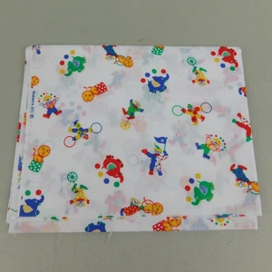 Vintage Wamsutta Circus Animals & Clowns All Over Print 1yd x 45" Fabric #8010 - Picture 1 of 7