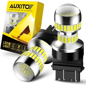 2 bombillas LED 3157 3156 54SMD de señal de freno trasero inverso 6000K súper blancas - Imagen 1 de 9