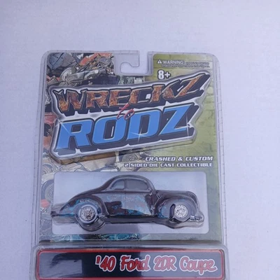 Wreckz to Rodz Die Cast Coleccionable '40 2 puertas Raro Blanco Con Azul  Foto 1 de 2