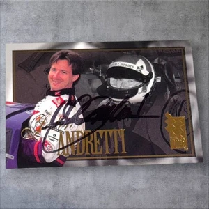 John Andretti 1996 PRESS PASS VIP #1 VINTAGE NASCAR signed card LITTLE CAESARS - Picture 1 of 1