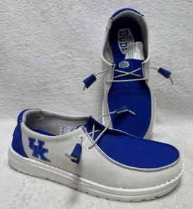 Hey Dude scarpe uomo Wally Tri Kentucky Wildcats taglia 7 bianco blu ammortizzate - Foto 1 di 7