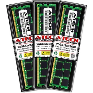 96GB 3x 32GB PC3-10600R RDIMM Dell PowerEdge C8220 C8220X R620 R720xd Memory RAM - Picture 1 of 5