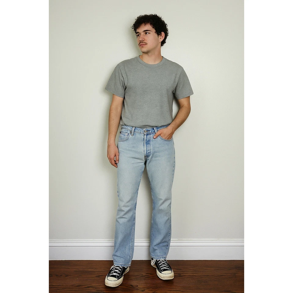 Vintage Levi's 517 Orange Tab Jeans Mens 31x32 Light Wash Straight Leg Denim - Image 1 of 4