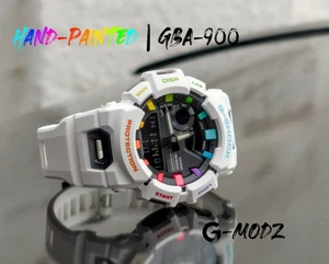 Hand-Painted G-Shock GBA-900 | Rainbow G-SQUAD Mod | Custom Casio Unique Watch - Picture 1 of 5