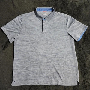 Untuckit Polo Tshirt Mens Size XL Short Sleeve Gray Blue - Picture 1 of 9
