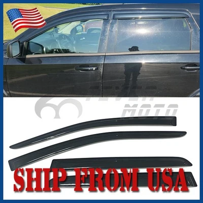 Fit 2009-2019 Dodge Journey Smoke Window Visors Rain Wind Guard Deflector Smoke Foto 1 de 4