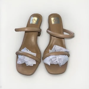Dolce Vita DV Nordstrom Tan Brown NudeHalsty Strap heel sandals women Sz. 7.5 - Picture 1 of 7