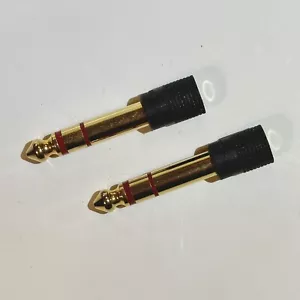 6.3mm 1/4" Male plug to 3.5mm 1/8" Female Jack Headphone Audio Adapters - Picture 1 of 2