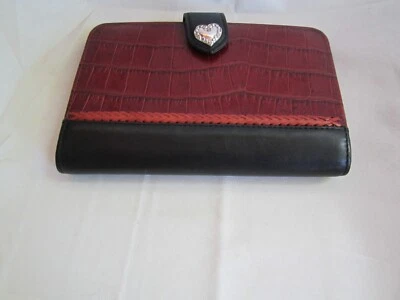 Billetera de cuero Brighton plegable chequera bloc de notas organizador grande Foto 1 de 4