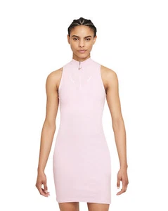 Women's Nike Pink Sleeveless Half Zip Dress - Picture 1 of 2