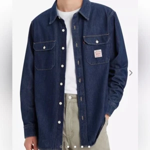 Levi's Denim Work Shirt Relaxed Fit Button Up Long Sleeve Size XL - Picture 1 of 8