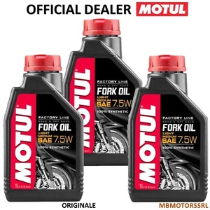3LT OLIO FORCELLA MOTUL FORK OIL FACTORY LINE SAE 7,5W 100% SINTETICO UNIVERSALE - Imagen 1 de 3
