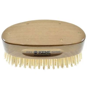 Handmade Wire-Laid Pure White Natural Boar Bristle Military Style Hair Brush - Picture 1 of 7