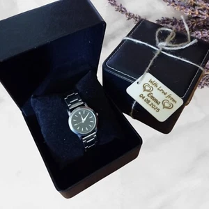 READY GIFT SET For Women Quartz Wrist Watch with case & Custom Personalized Tag - Picture 1 of 10