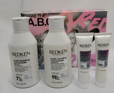 Redken Acidic Bonding Concentrate Shampoo Conditioner Leave-In Intensive Set - Image 1 of 4