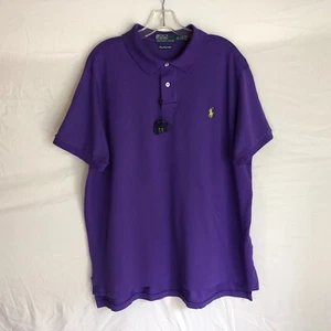 NEU Polo Ralph Lauren Herren lila Custom Fit Pima Stretch Mesh Poloshirt Gr. 2XL - Bild 1 von 7