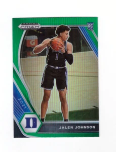 2021-22 PANINI PRIZM DRAFT PICKS JALEN JOHNSON GREEN PRIZM ATLANTA HAWKS #10 - Picture 1 of 2