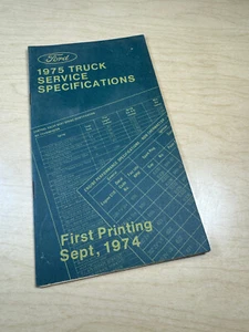 Camión Ford 1975 especificaciones de rendimiento de servicio manual original primera impresión - Imagen 1 de 4