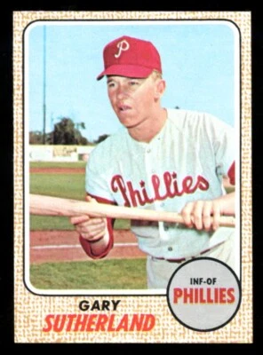 1968 TOPPS OPC O PEE CHEE BASEBALL #98 GARY SUTHERLAND NM PHILADELPHIA PHILLIES — 第 1/2 张图片
