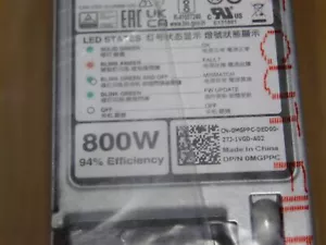 DELL POWEREDGE G15 800W PLATINUM PLUS 80 POWER SUPPLY 0MGPPC 0C8T2P 0CTWCN - Picture 1 of 2