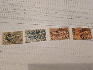 Briefmarken Oberschlesien 1920 gestempelt 50, 60, 80 Pfennig und 1 Mark  - Bild 1 von 5