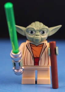 LEGO® STAR WARS Minifigure Clone Wars YODA with Lightsaber & Cane 100% LEGO - Picture 1 of 6