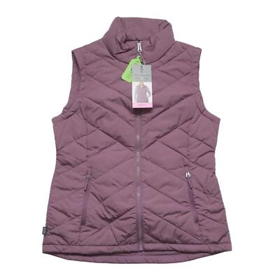 Chaleco acolchado Free Country para mujer con bolsillos con cremallera figura púrpura talla pequeña 4-6 Foto 1 de 4