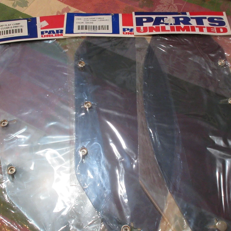 AFX Helmet Flat Five Snap Shield Smoke or Clear Parts Unlimited Free Shipping - Image 1 of 1