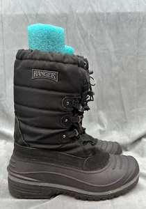 Ranger Insulated Winter Boots Thermolite Lined Lace Up Black Mens 12 Snow - Picture 1 of 13