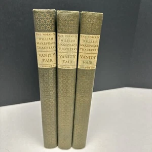 Vanity Fair The Works of William Makepeace Thackeray 1937 3 Volume Set - Picture 1 of 19