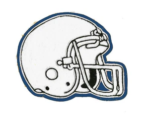 CHENILLE PATCH LETTERMAN JACKE FOOTBALL HELM SEAHAWKS BRONCOS BLAU PATRIOTEN - Bild 1 von 1