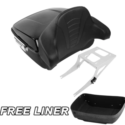 King Trunk Pad Two Up Mount Rack Luggage Fit For Harley Fatboy FLST 2008-2016 15 - Image 1 of 4