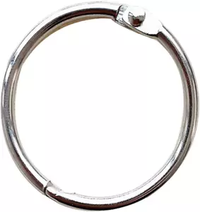 1.5 Inch (20 Pack) Loose Leaf Binder Book Rings, with Metal Nickel Plated - Picture 1 of 12