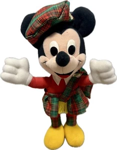 Playskool vintage per Disney Topolino scozzese peluche giocattolo in kilt anni '90 - Foto 1 di 12