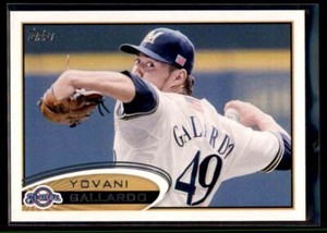 2012 Topps Yovani Gallardo #654 Milwaukee Brewers