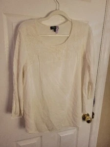 Spence Woman White Lace Detail Tip Size 1X - Picture 1 of 7