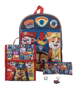 Paw Patrol School Backpack Lunch Box Book Bag 5 Piece SET Kids NWT - Picture 1 of 6