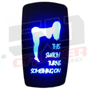 Blue Marine Rocker Switch 20A On Off 12V Malibu SeaDoo Ray Mastercraft Star - Picture 1 of 7