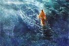 Yongsung Kim WALKING ON WATER 16x24 Canvas Giclee Art Print Jesus Walks on Sea