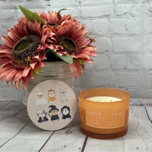 NWT sand + paws jack o'lantern candle with frenchies french bulldog coastume - Picture 1 of 4