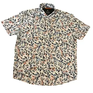 Point Zero Floral Print Button-Down Men's Dry Edition Shirt Size XL Summer Beach - Picture 1 of 7