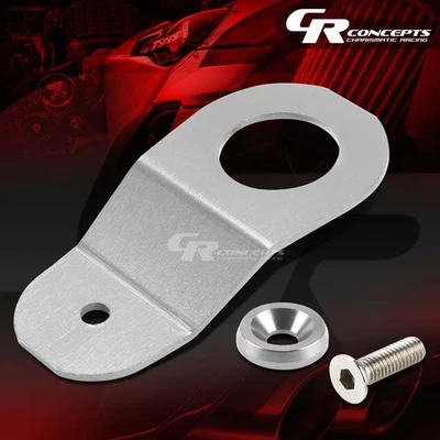 SOPORTE RADIADOR ALUMINIO BILLET CNC PLATEADO + ARANDELA DE MONTAJE DE PARACHOQUES PARA EK DC S2K Foto 1 de 4