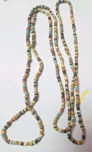 Egyptian Pharaoh's Necklace  Hand Beaded Mummy Beads - Picture 1 of 6