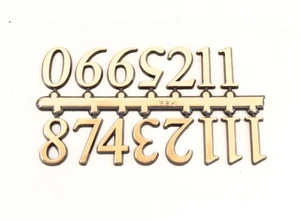 Números de esfera de reloj - Juego de 1 a 12 de plástico 15/16 pulgadas número árabe NOS - VS1046 - Imagen 1 de 2