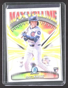 Bowman 2025 cromo #MV-3 Matt Shaw volumen máximo - Imagen 1 de 2