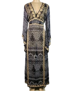 XS Calypso St Barth 100% Seda Carisma Caftán Transparente Maxi Vestido Boho Fairycore - Imagen 1 de 13