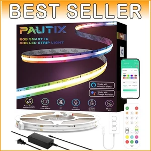 Dynamic RGB Smart COB LED Strip Lights, 24ft - Perfect for Parties & Holidays - Picture 1 of 9
