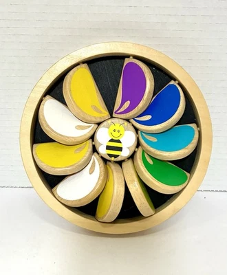 Melissa & Doug Flapping Flower Colors Wooden Grasping Toy Bumble Bee - Image 1 of 4