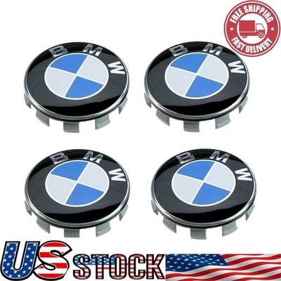 4PCS Genuine For BMW Wheel Center Hub Caps Logo Badge Emblem Original 68mm - Image 1 of 4